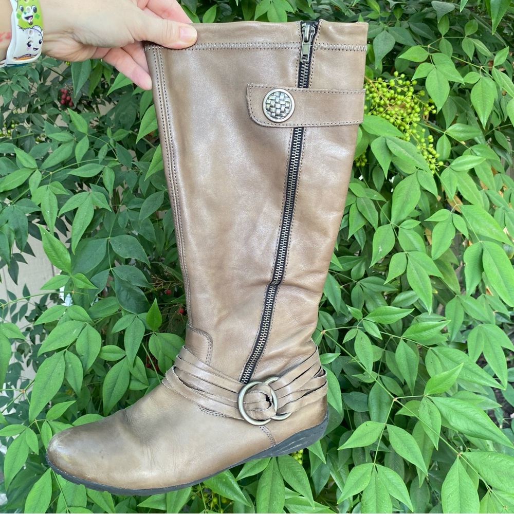 Remonte Dorndorf leather knee high boots with side zipper